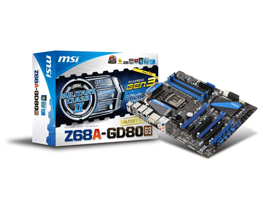 Taiwanese manufacturer MSI has announced a new motherboard Z68A-GD80 (G3) utilizing two PCIe 3.0 slots (1x16, 1x8).