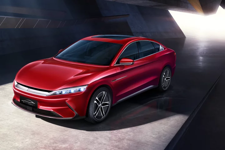The BYD Han EV will be the first vehicle powered by the new Blade Battery