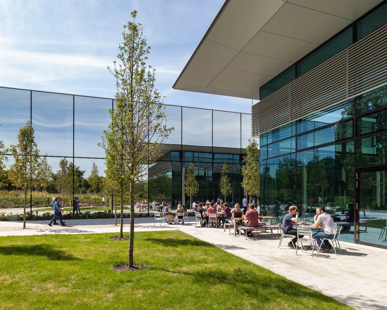 Extensive landscaping throughout the campus is designed to add yet more privacy