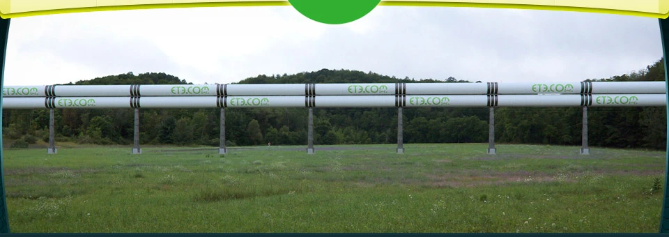 View of the lightly built installed ETT tubes