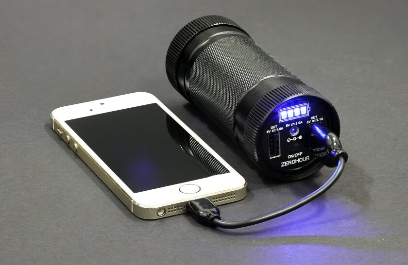 When full, the ZeroHour battery pack can charge an iPhone about seven times