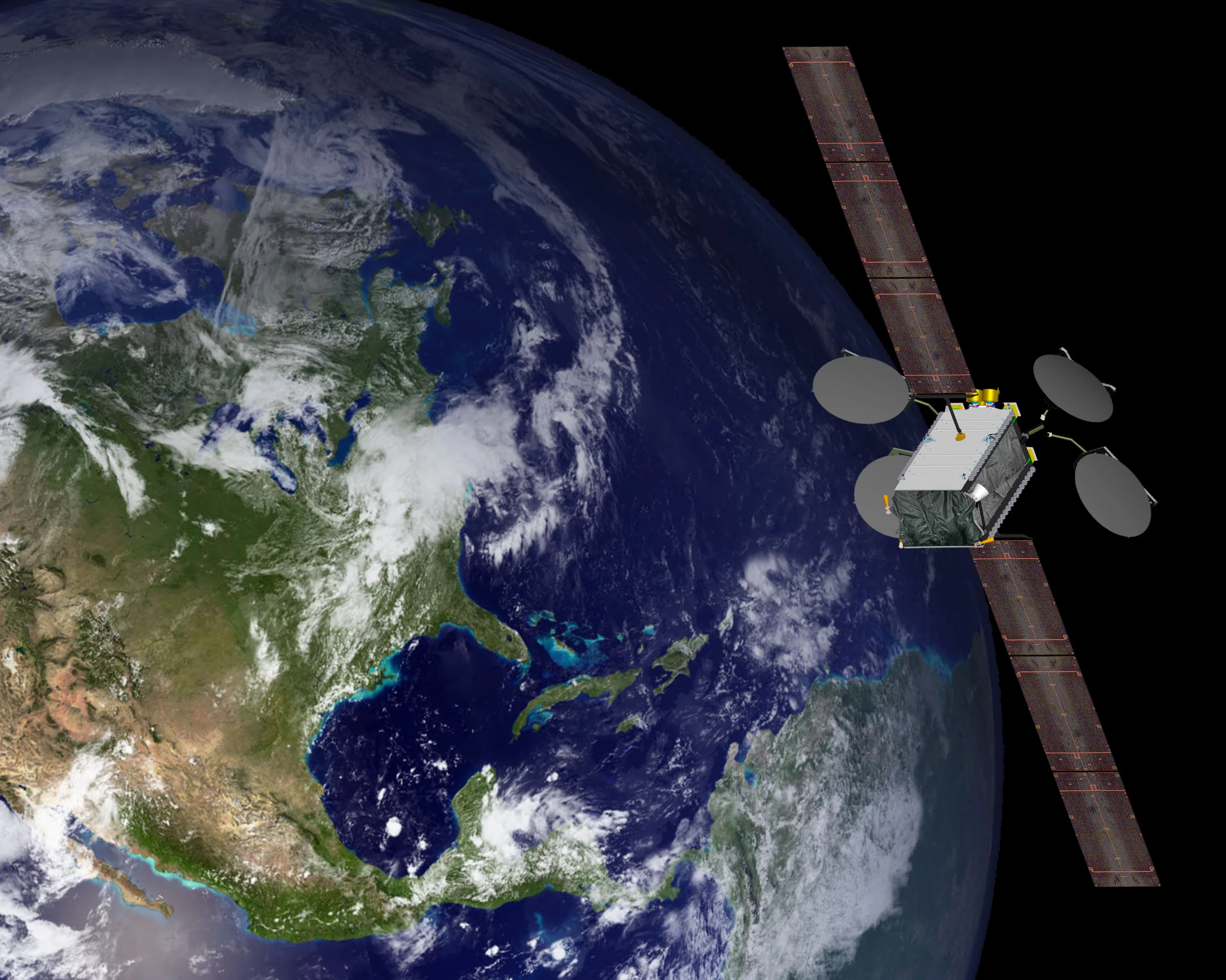 Artist's concept of the 702SP satellite (Image; Boeing