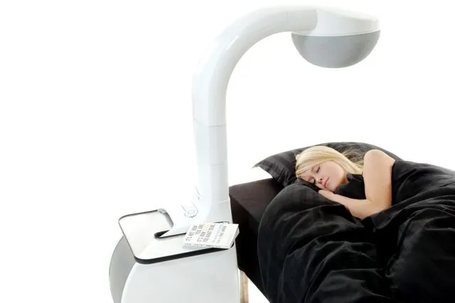 The Protexo is a device that blows cool air on asthma sufferers as they sleep, to keep allergens away from their "breathing zone"