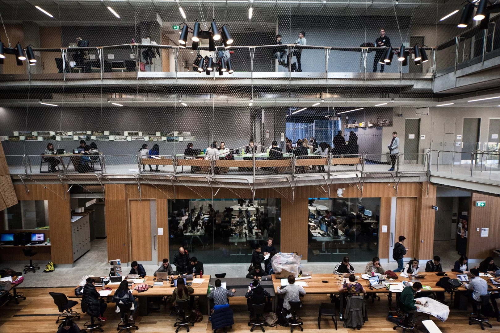 The bountiful natural lighting paired with LED fixtures keeps energy use low