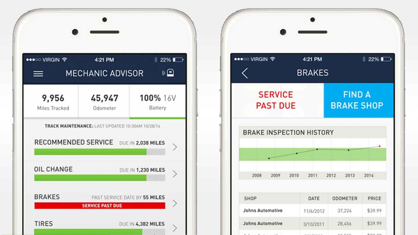 The device plugs into the standard On-Board Diagnostics (OBD) port, linking to iOS and Android smartphones to provide real-time vehicle data and decipher more than 20,000 error codes