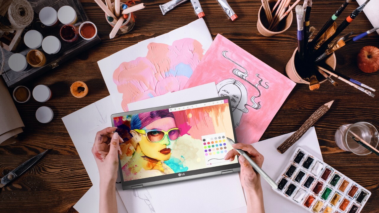 The LG gram 2-in-1 features a 14 inch 1080p touchscreen display