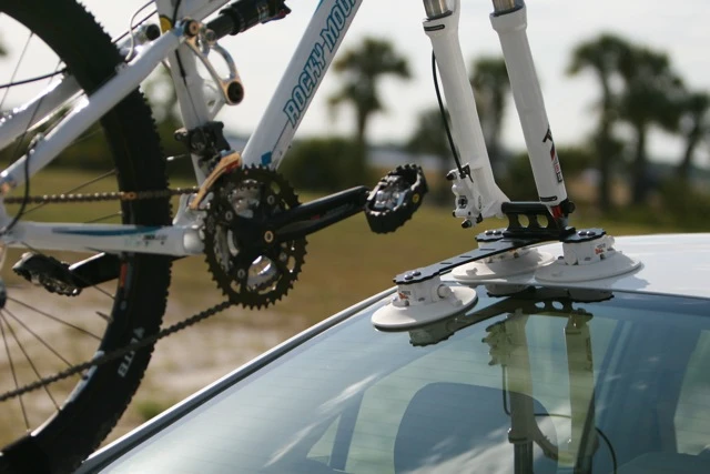 SeaSucker racks attach to your vehicle using nothing but rubber vacuum cups