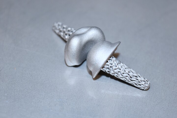 One of Fraunhofer's prototype 3D-printed titanium custom finger joints