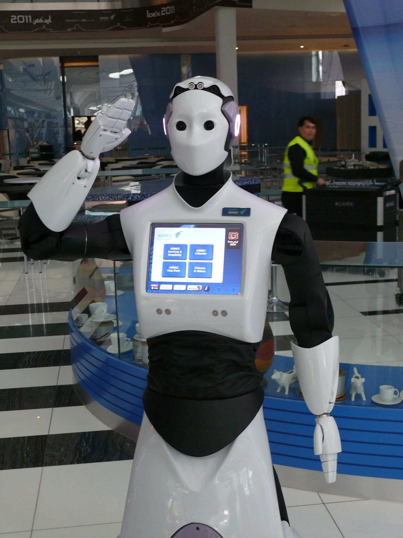 REEM was designed to roam around shopping malls, airports, and other busy places