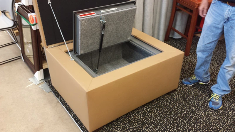Heracles Research has also built an accompanying ottoman with its own hidden vault