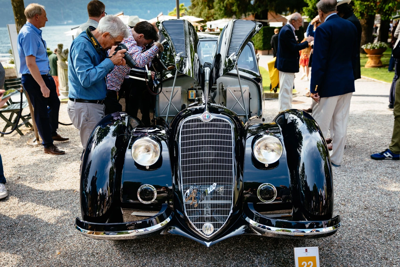 This 1937 Alfa Romeo 8C 2900B Touring Berlinetta owned by David and Ginny Sydorick won the Coppa d’Oro Villa d’Este (awarded to the “Best of Show” voted by public referendum) and the Trofeo BMW Group awarded to the “Best of Show” by the Jury.