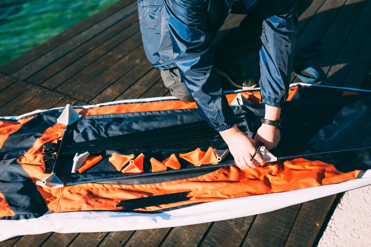 The Justin Case kayak can reportedly be assembled in about 10 minutes