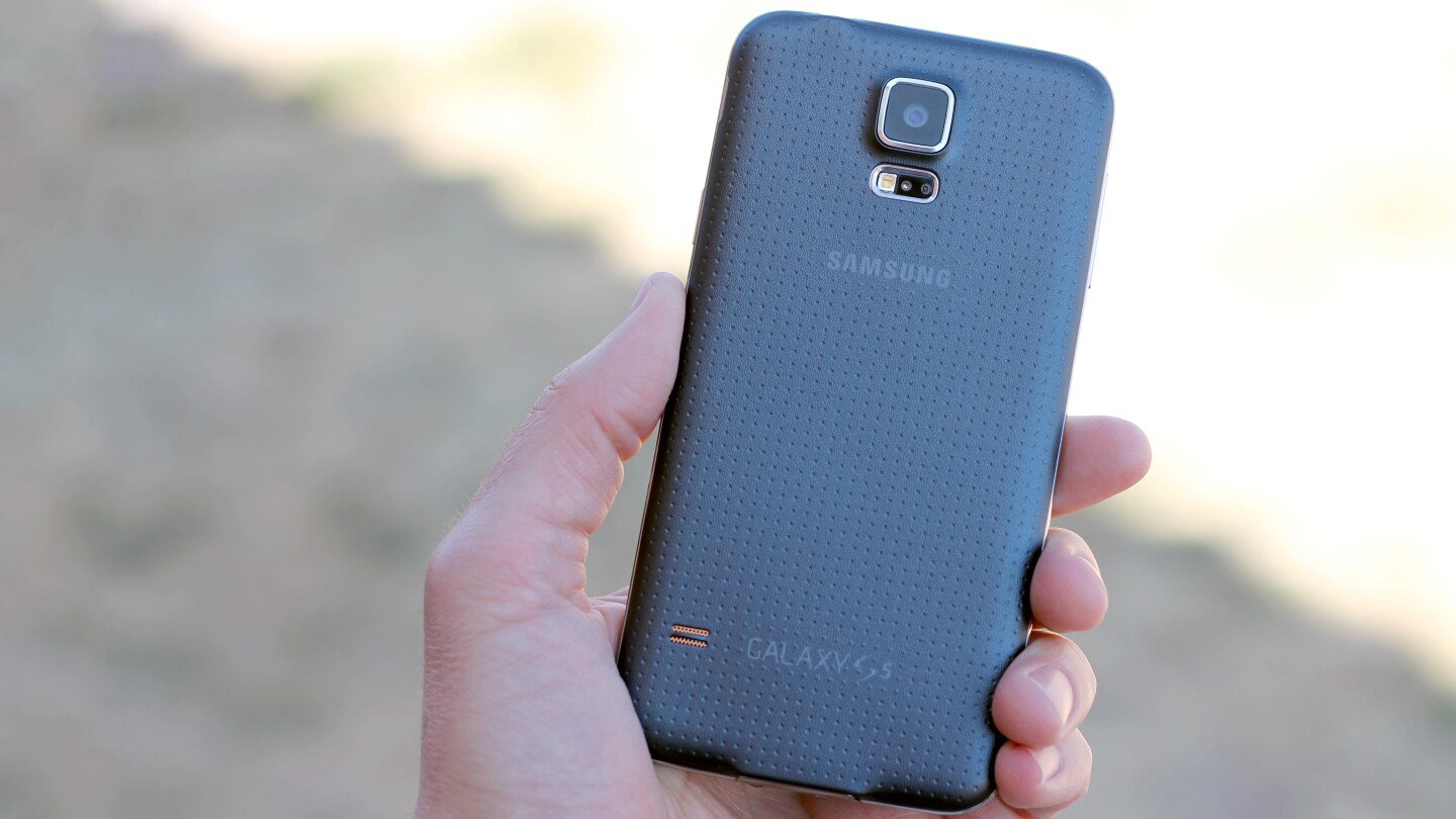 Samsung's faux leather might be a little tacky, but it does make the GS5 very comfortable in hand