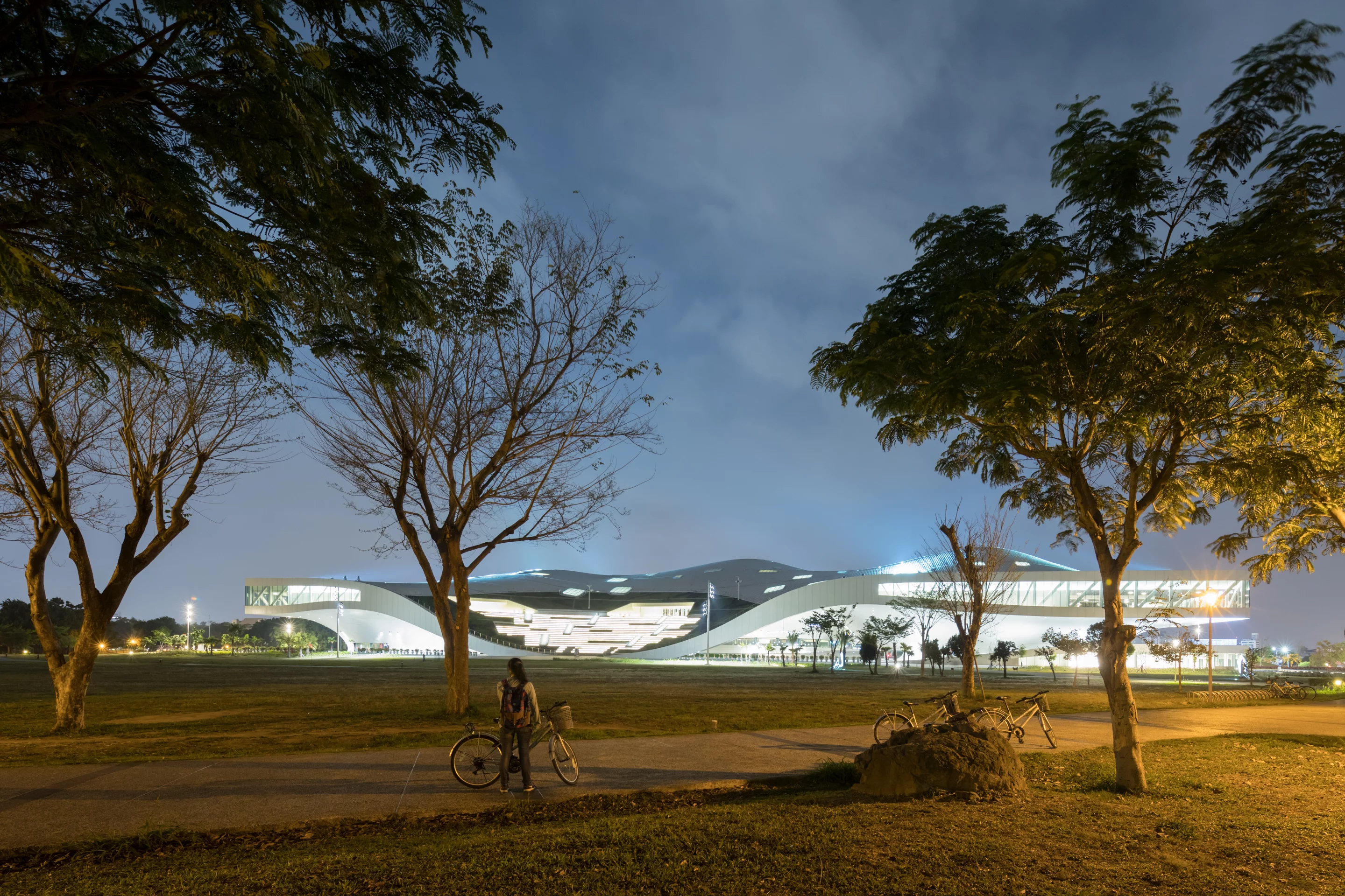 Designed by Dutch architecture firm Mecanoo, the National Kaohsiung Centre for the Arts is described as the largest performing arts center in the world