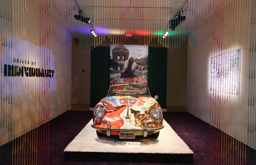 Janis Joplin's psychedelic 1964 Porsche 356C SC Cabriolet was expected to sell for between $400,000 and $600,000, but fetched $1.7 million to set a record for the Porsche 356.