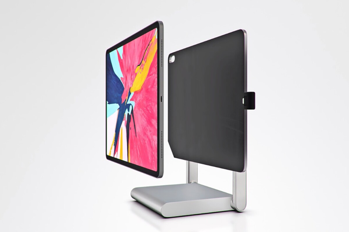 MagicDock employs a microfibre covered, magnetic back-plate to secure your iPad Pro