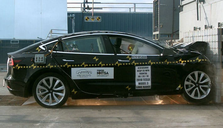 According to Tesla, the latest round of crash testing has placed its Model 3 at the very top of the tree in terms of least probability of injury to its occupants