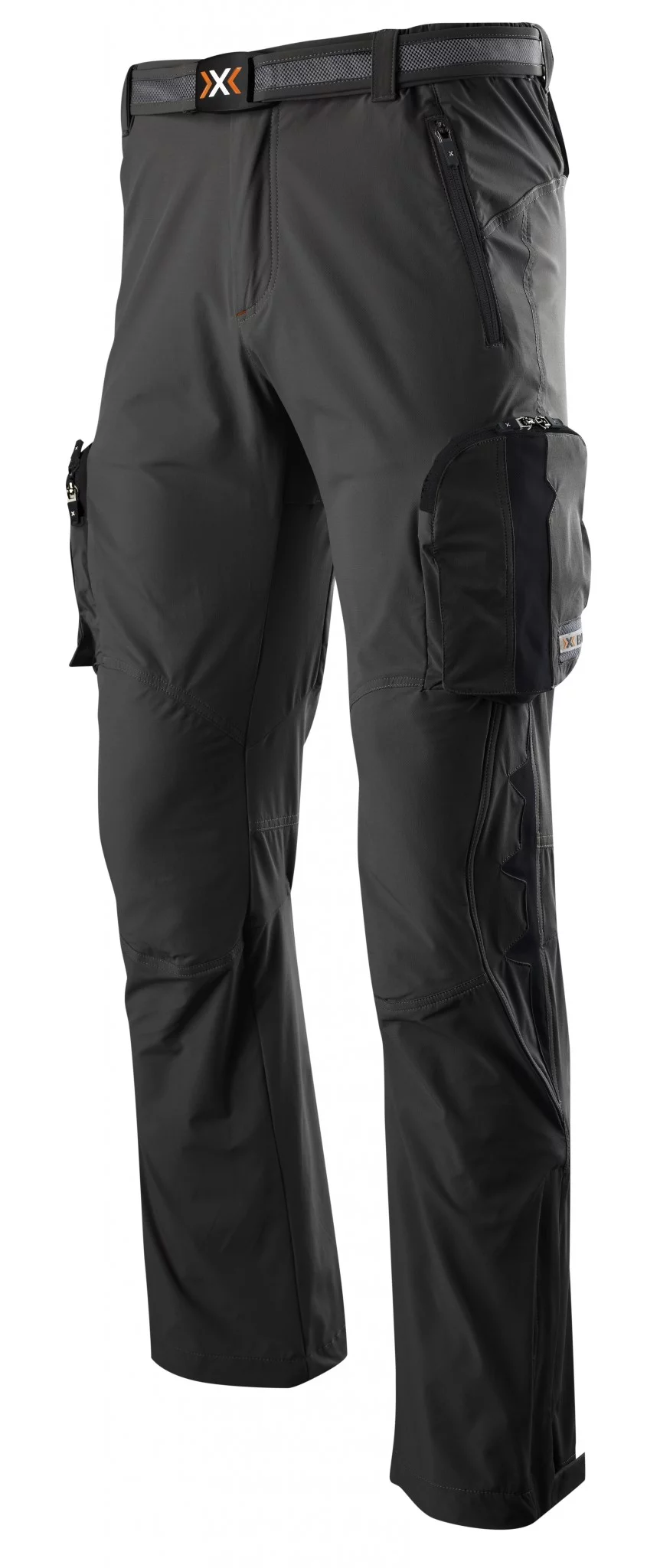 The pants include six-way elasticity for free, natural movement