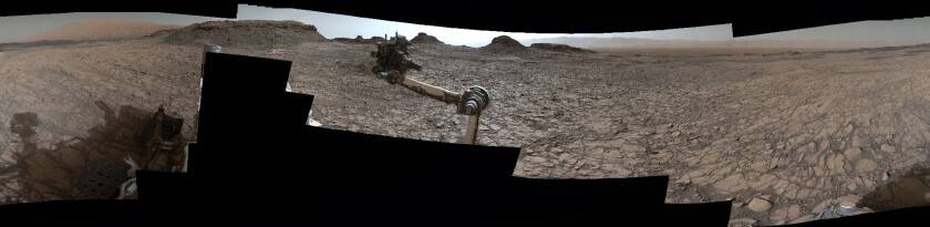 Curiosity's mast camera captured a 360 degree panorama of a Martian region informally called the Murray Buttes