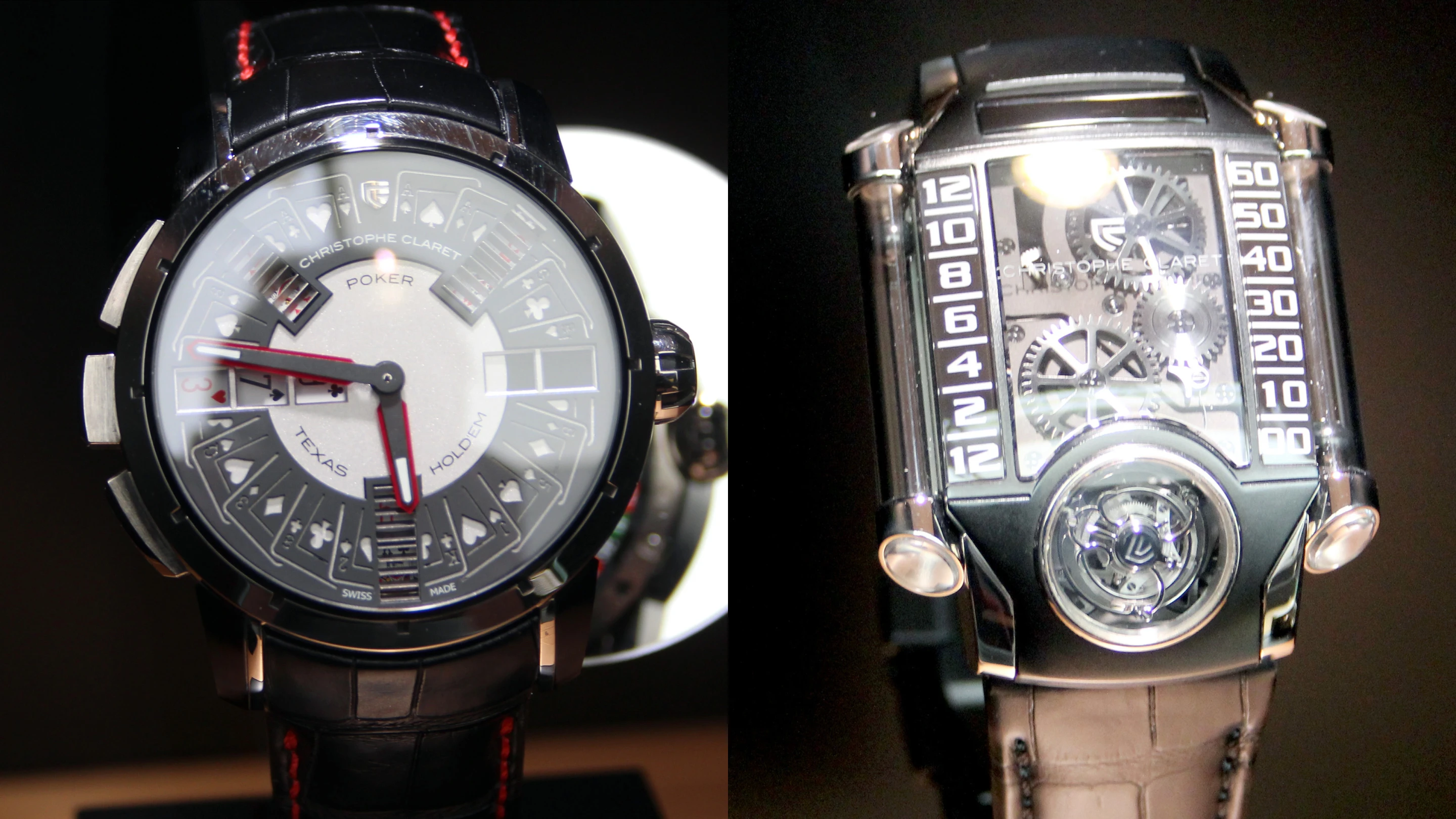 The eye-catching Poker and X-TREM-1 may not be the newest Christophe Claret pieces, but they're still some of the most eye-catching (Photo: Chris Wood/Gizmag.com)