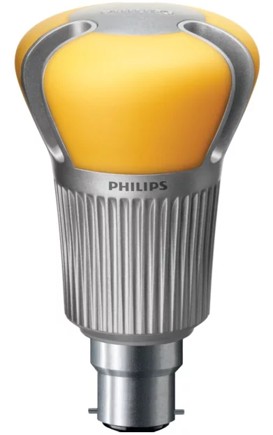 A Philips 60-W LED light bulb equivalent