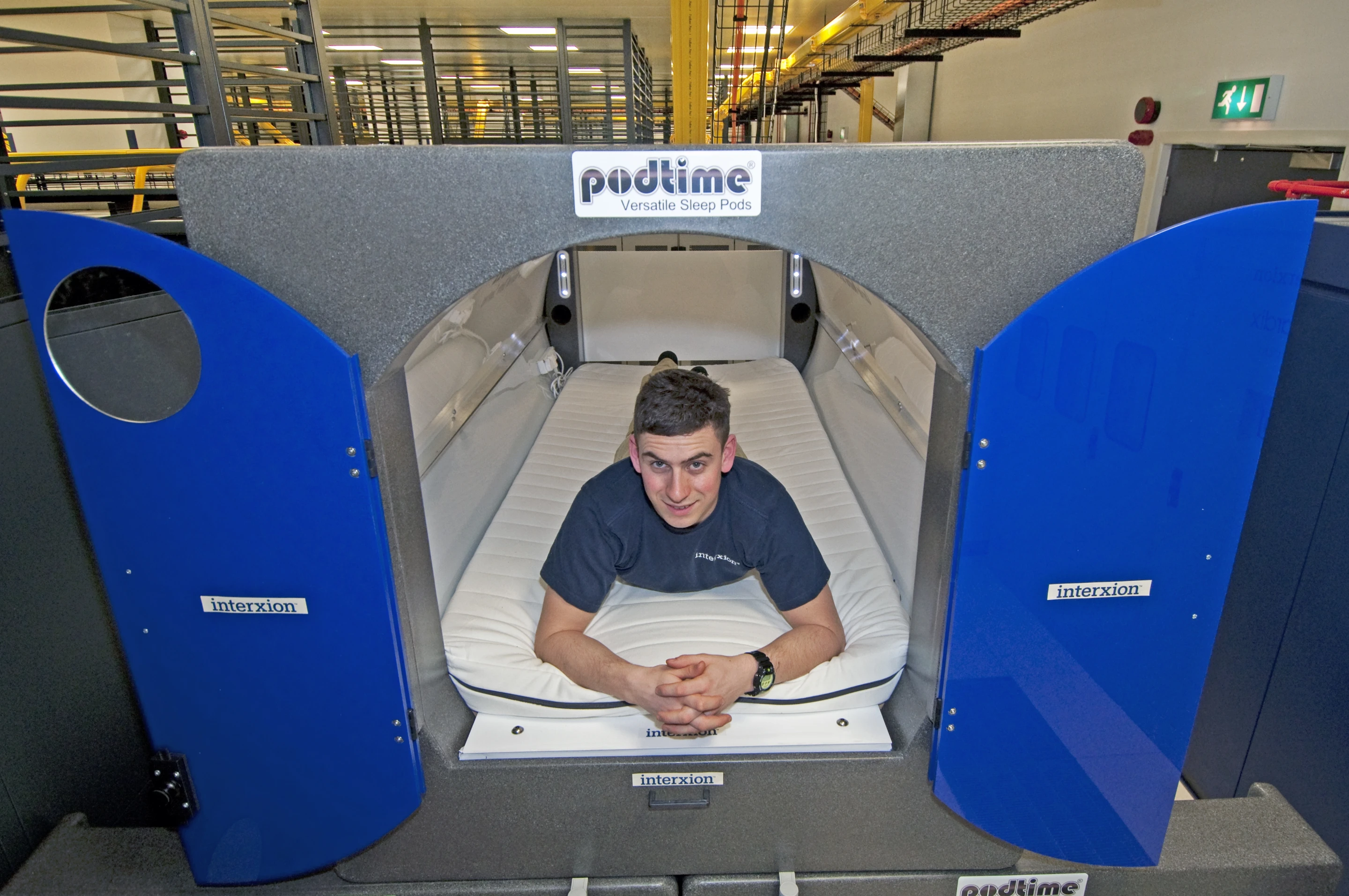 An Interxion employee beds down at the Brick Lane data center, unaffected by the expected Olympic traffic problems