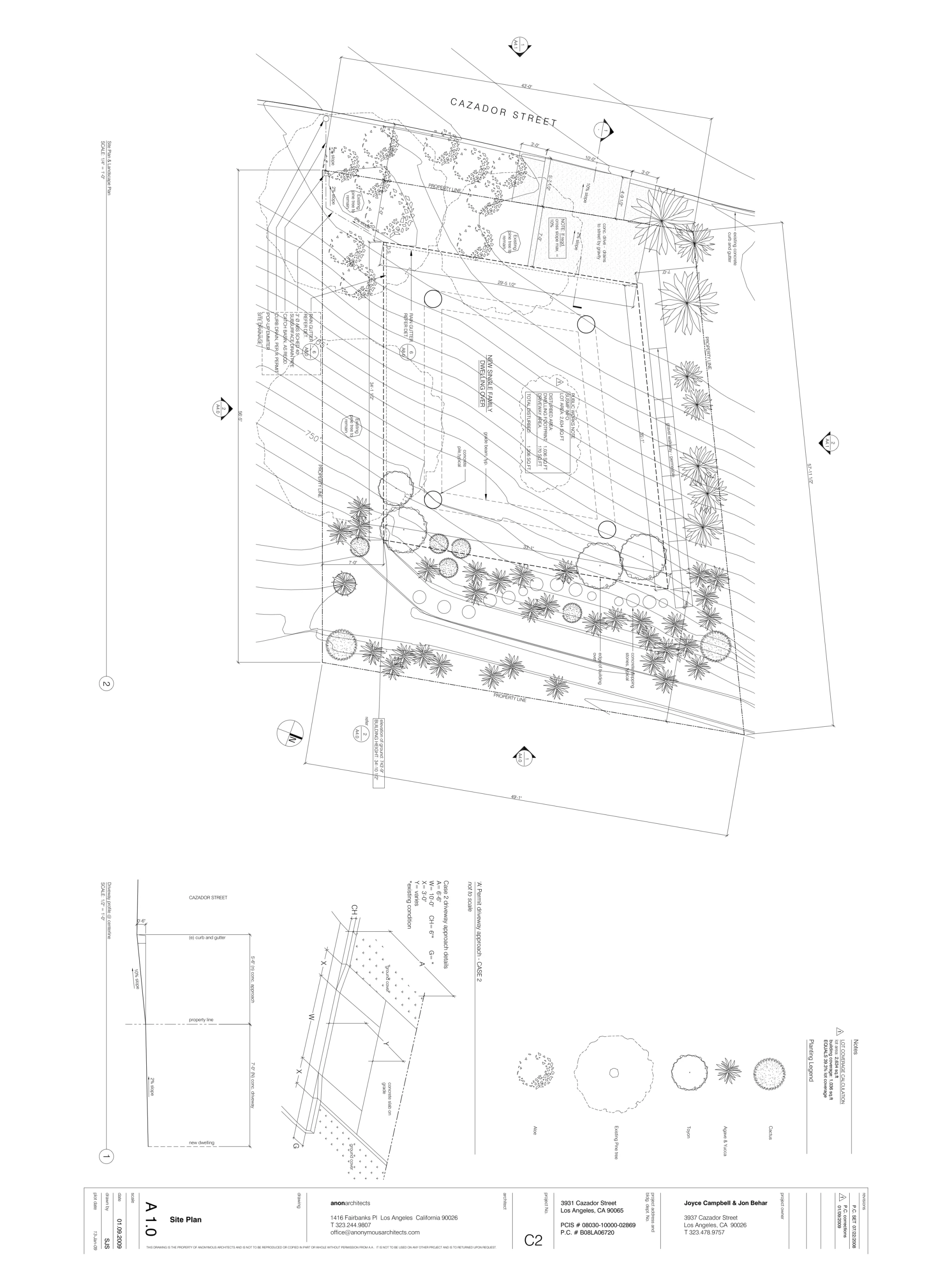 Architectural plans of the Big & Small House