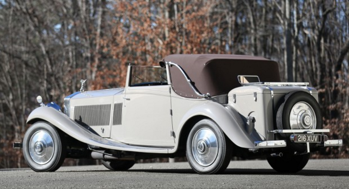 This 1934 Rolls-Royce Phantom II Continental Sedanca Drophead Coupe has an estimated price of $800,000 to $1,000,000