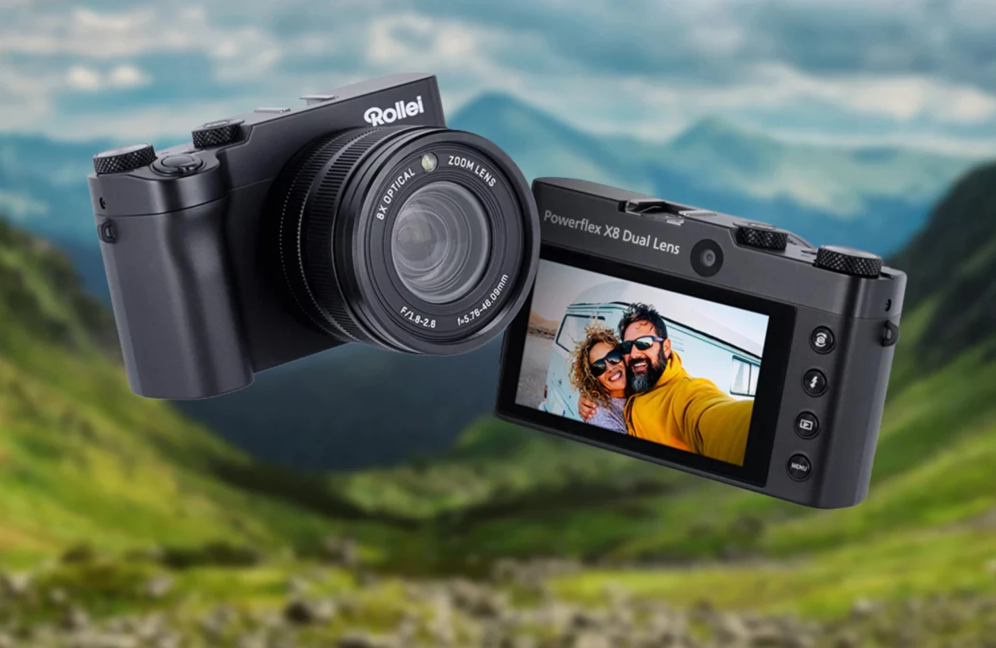 The Powerflex X8 64-MP camera sports an optical zoom lens to the front and a selfie snapper to the rear