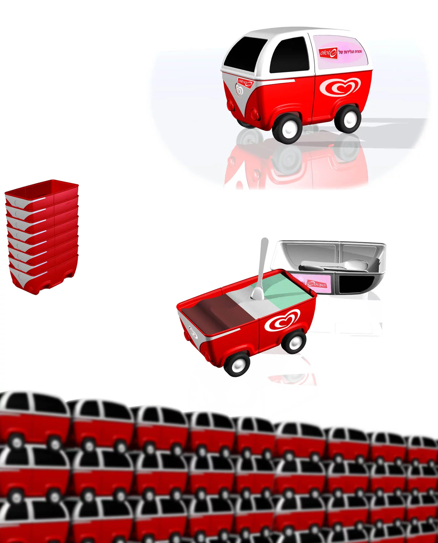 Another of Sapir's designs - a stackable, highly desirable ice-cream container