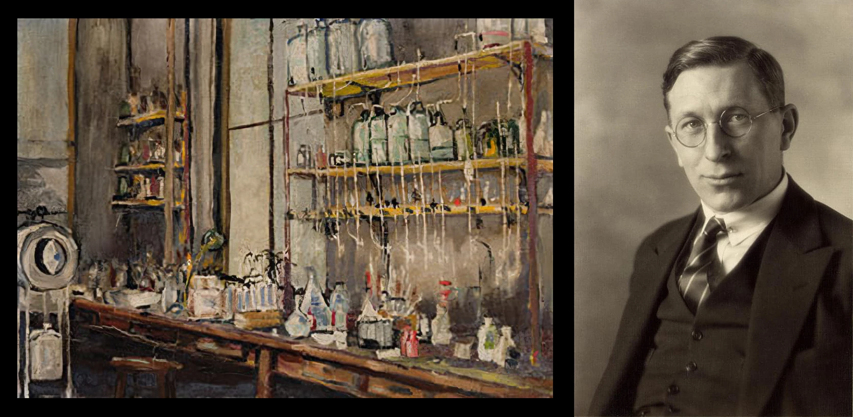 We couldn't find an image of the card of Sir Frederick Grant Banting (1891 – 1941) but we know they existed so we have pictured one of his paintings, which portrays the lab in which he, John Macleod and others isolated insulin. In 1923 at the age of 32, Banting was awarded the Nobel Prize in physiology or medicine (along with Macleod), making him the youngest person to ever become a Nobel laureate in medicine. In 2022, the World Health Organization (WHO) reported 830 million people living with diabetes. Banting and Dr. Charles Best, then a medical student, gave their first insulin shot on January 23, 1922, finding a treatment for a previously untreatable disease. Banting and Best did not seek a patent for their discovery, instead selling the rights to the University of Toronto for $1, as a means of ensuring that insulin could be available to all those who needed it. Sadly, one of the grandest gifts ever given to humankind didn't work - pharmaceutical companies now earn $20 billion a year selling insulin. Few humans have given more to the greater good.