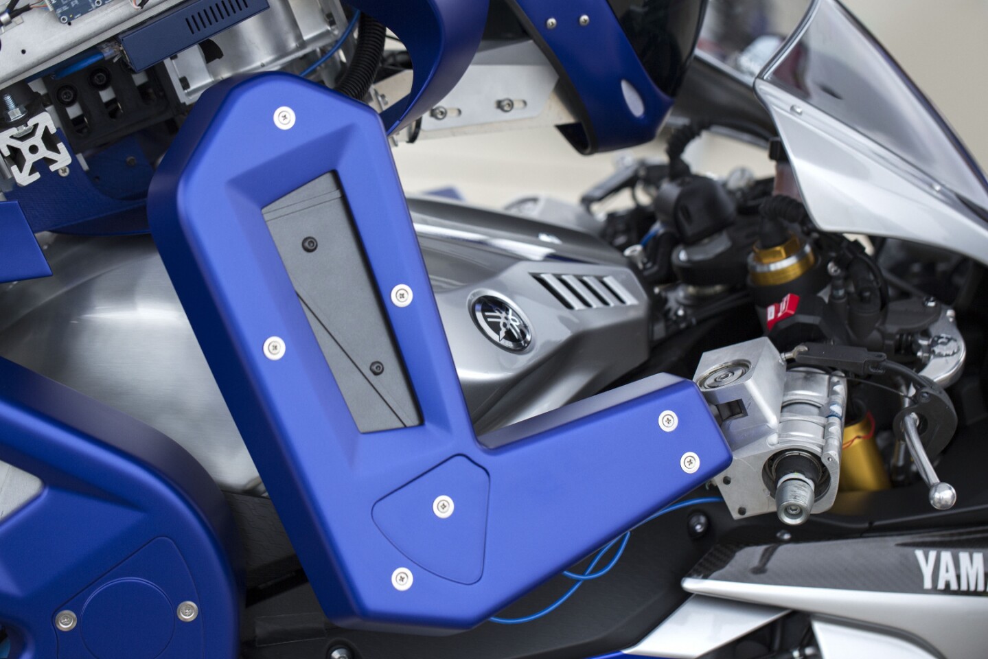 Yamaha's Motobot can in theory be configured to ride any motorcycle without any modifications to the bike itself
