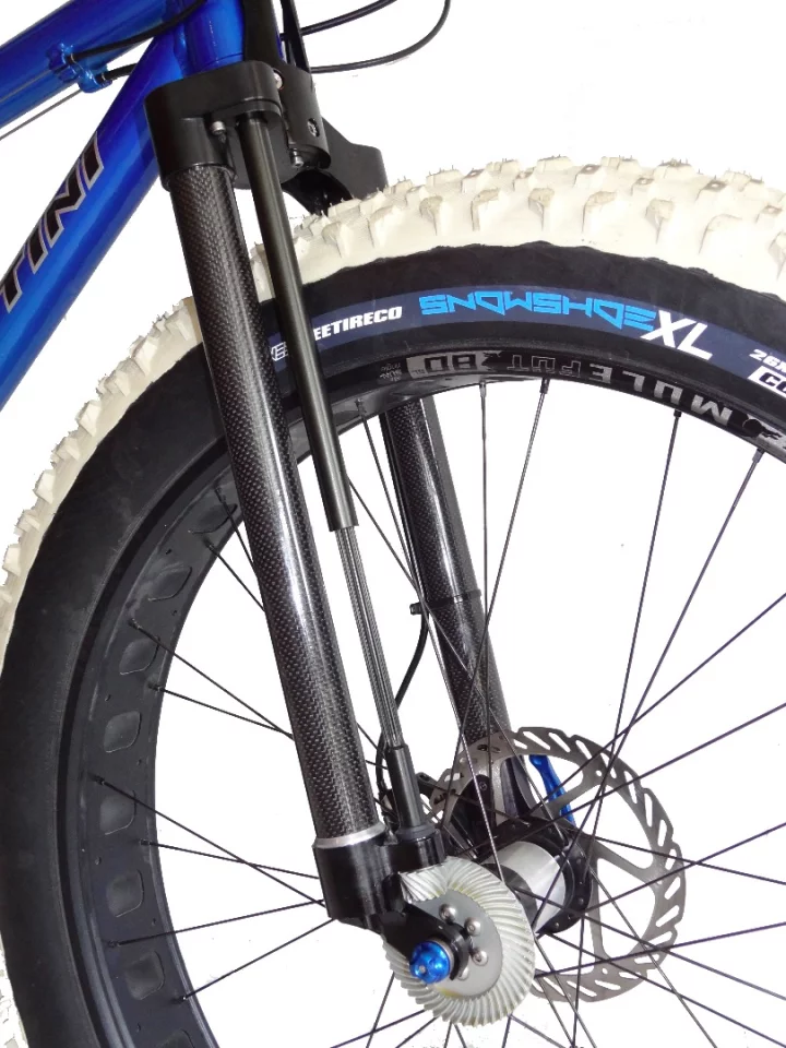 The Christini AWD's front drive mechanism