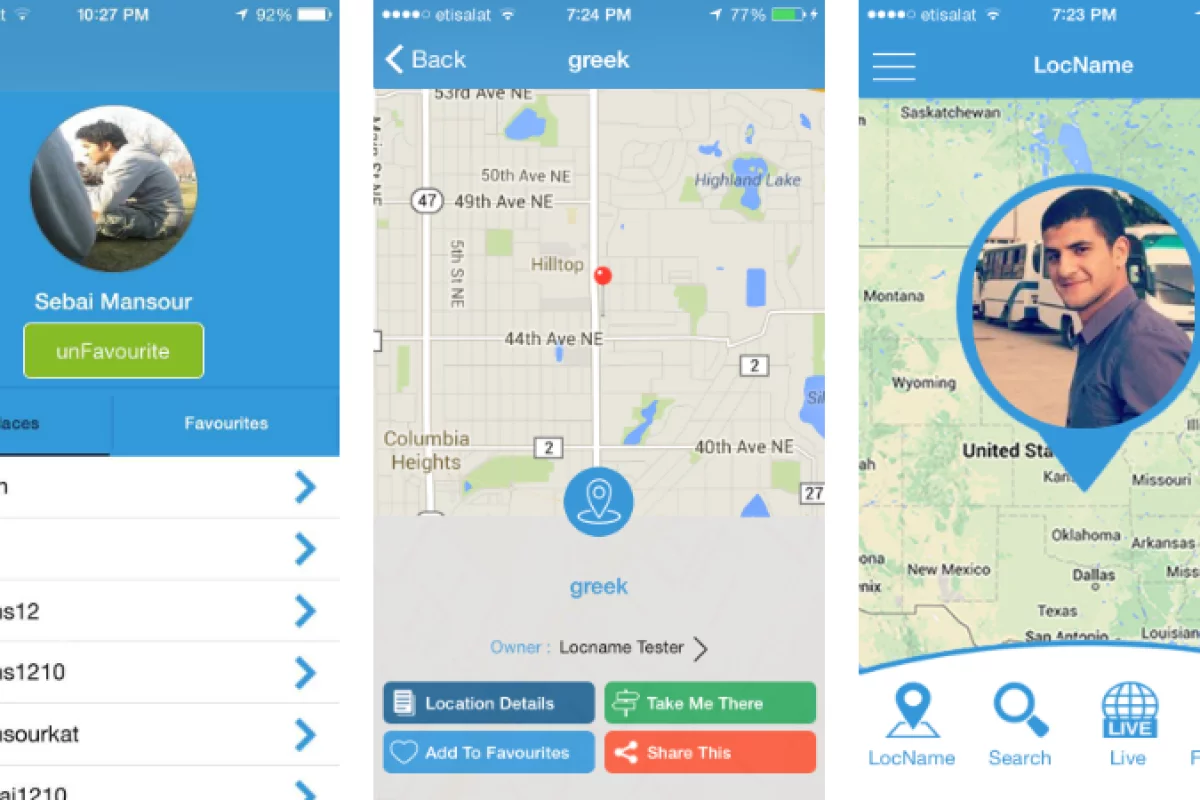 LocName allows users to share place location information via a URL and mobile app, as well as navigate to a location