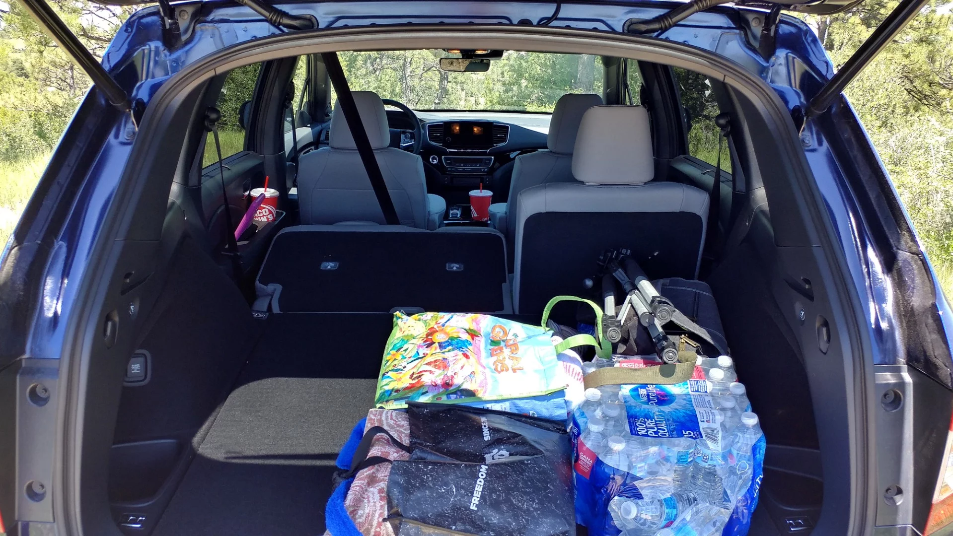 The 2019 Passport has a good-sized cargo area, which in the Passport measures 41.2 cubic feet (1,167 l) behind the second row