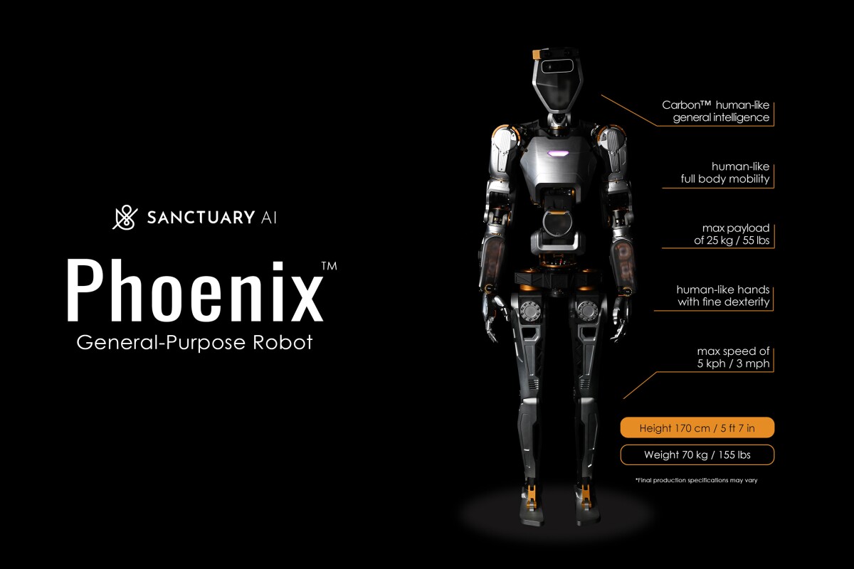 Sanctuary rolls out Phoenix, a Carbon-based humanoid AI labor robot