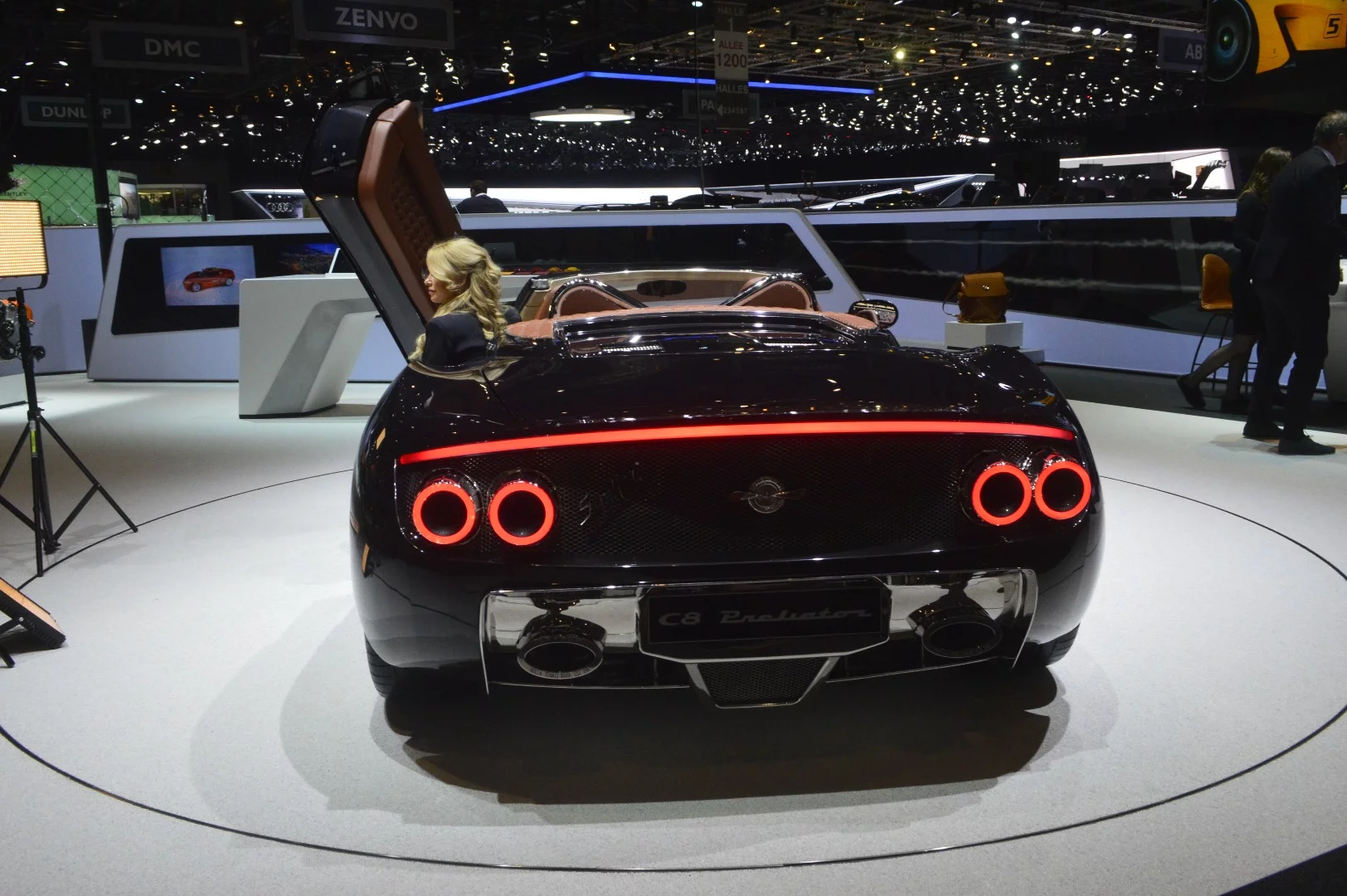 The Spyker Preliator C8 is a mid-engine two-seat sports car in rear-wheel drive