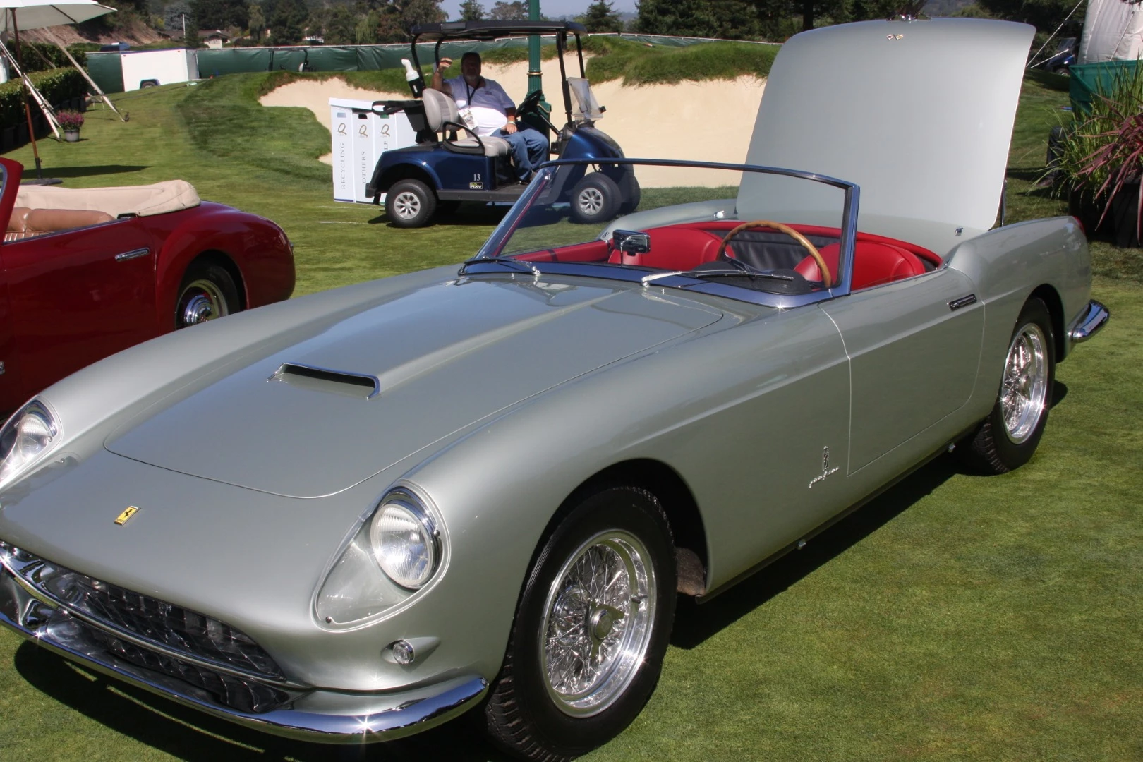 The winner of "The Great Ferraris" class at the Quail in 2019 went to this 1958 Ferrari 250GT Cabriolet Series I owned by Brendan Gallaher & Michel Stern of Wyoming