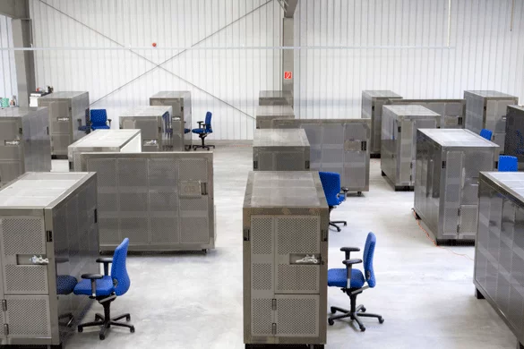 On trial in Amserdam, Beehive's new BEEBOXes are secure, mobile self-contained one or two-person offices