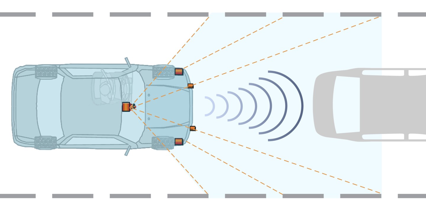 Cadillac's "Super Cruise" technology relies on a combination of radar, ultrasonic sensors, cameras and GPS map data