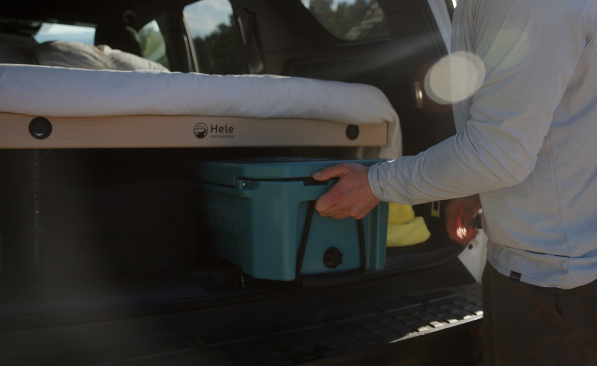 Slim under-bed cooler makes in-car camping far more convenient