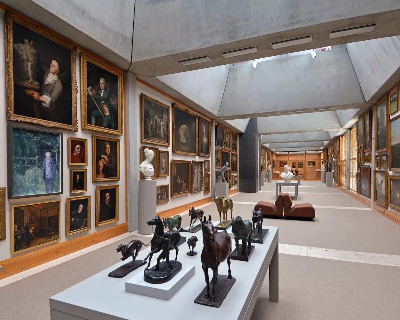 Part of a larger US$33 million conservation effort, the Yale Center for British Arts renovation was phased to ensure staff and artwork could remain in the building