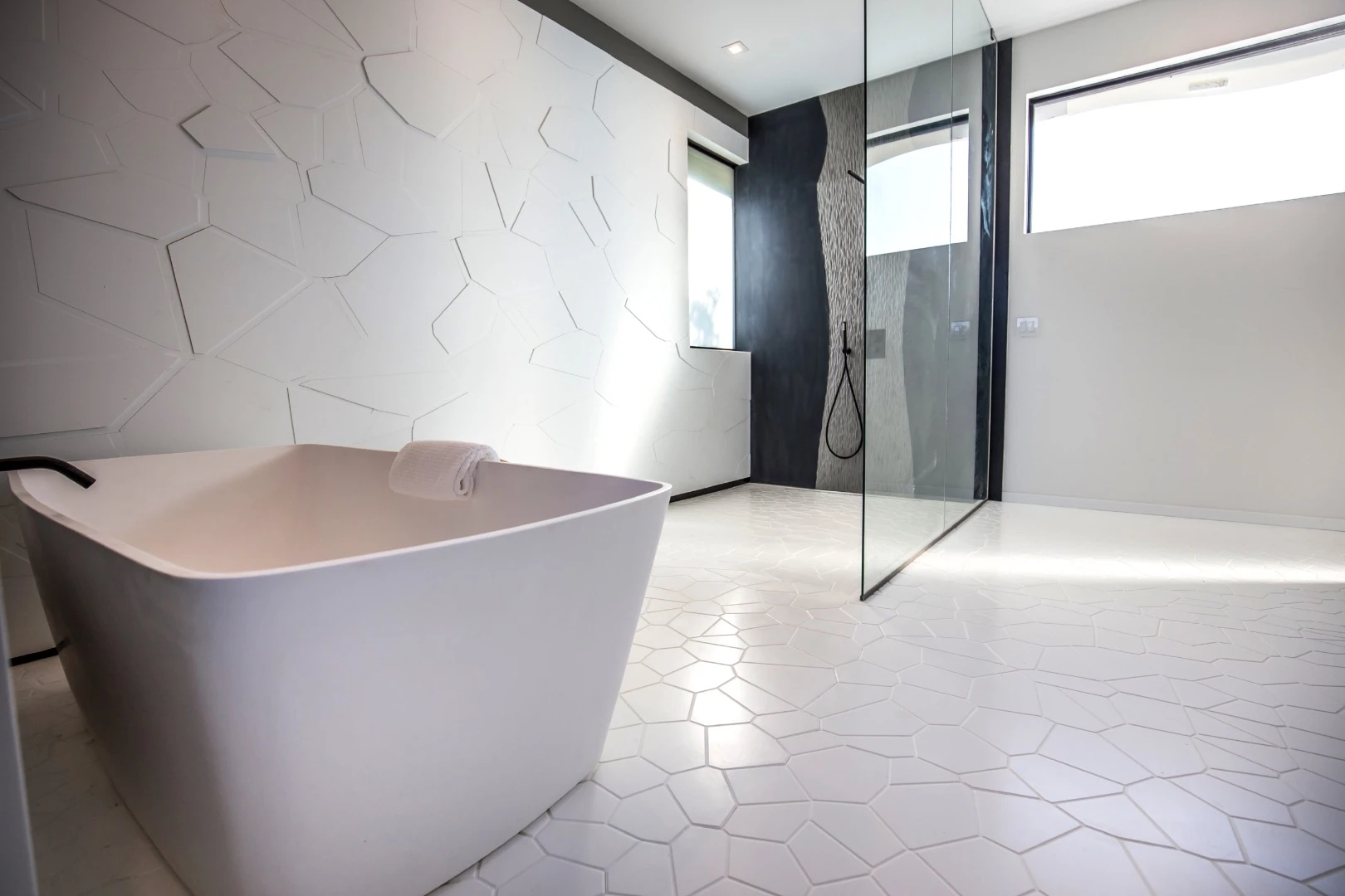 Inside one of the Wave House's four bathrooms