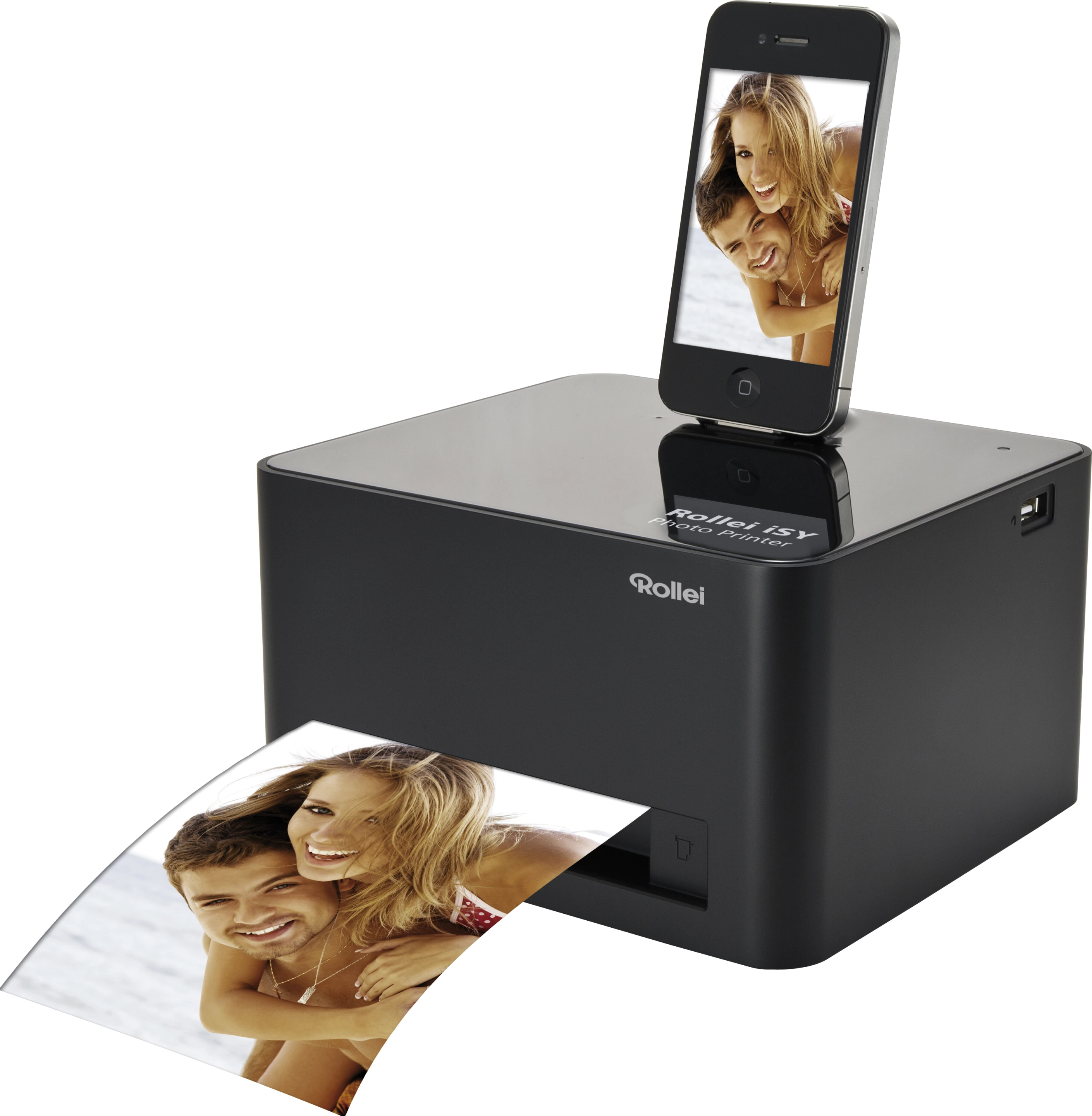 The Rollei Photo Printer will go on sale in black or white guises later this month.
