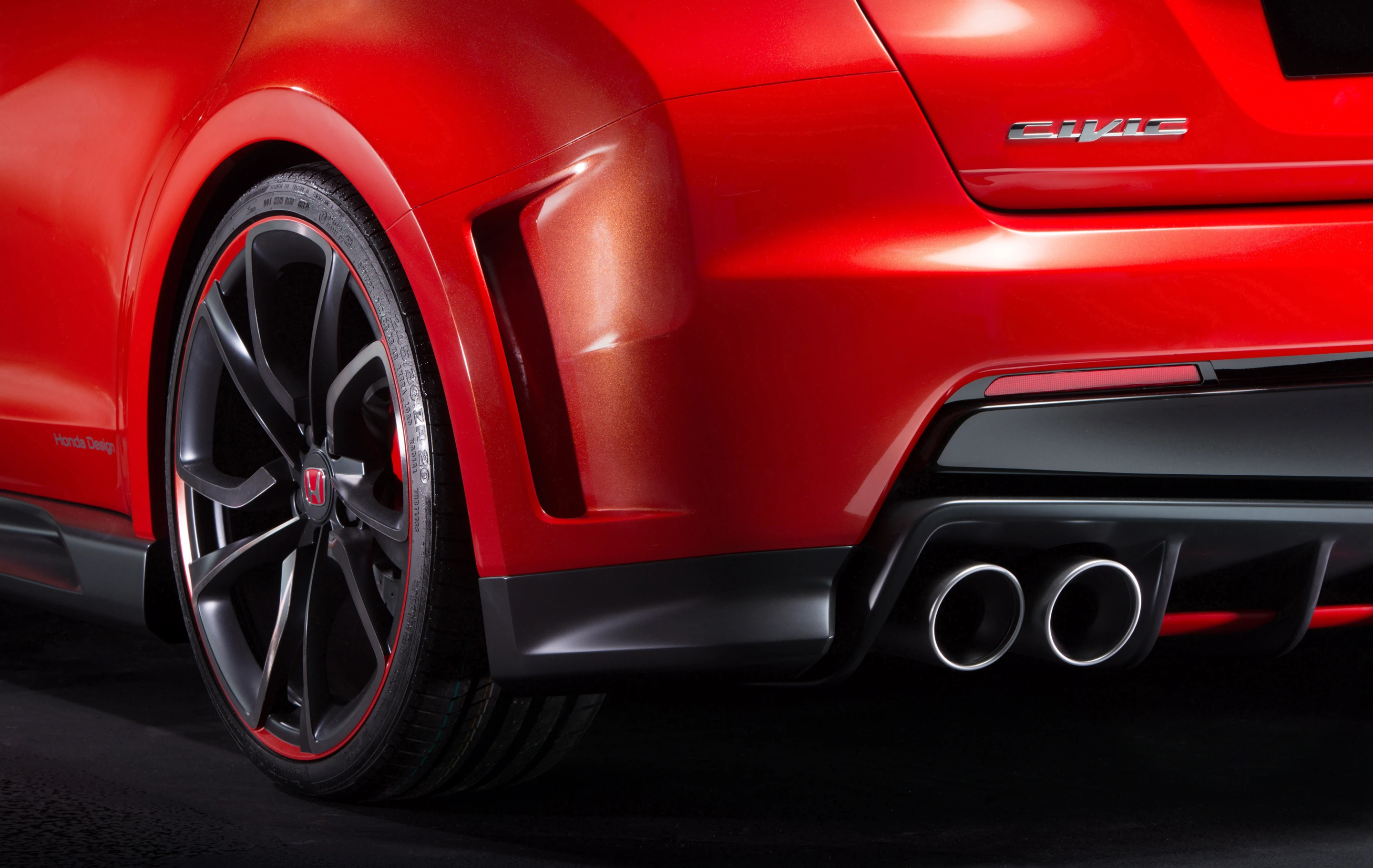 The car features outlets to facilitate air flow