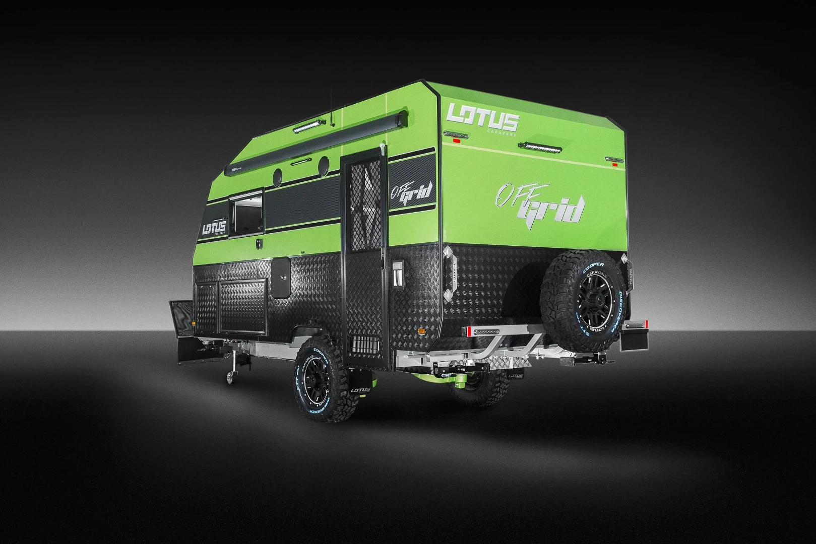 Lotus uses a wood frame, composite panels and checker-plate armor