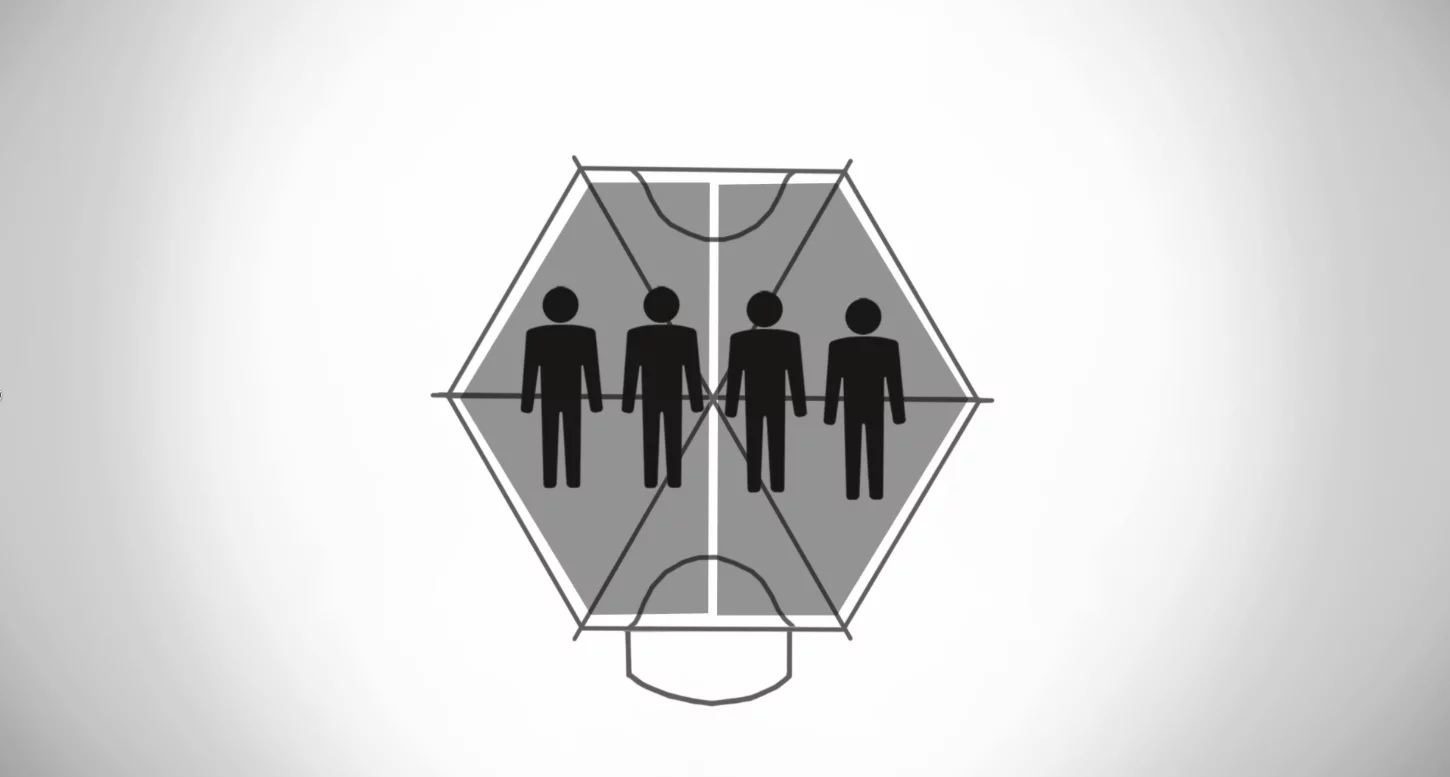 The included sleeping cell splits the Mini into two two-person sleeping areas