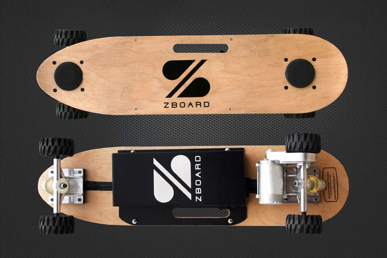 The ZBoard's foot pad sensors control accleration and braking