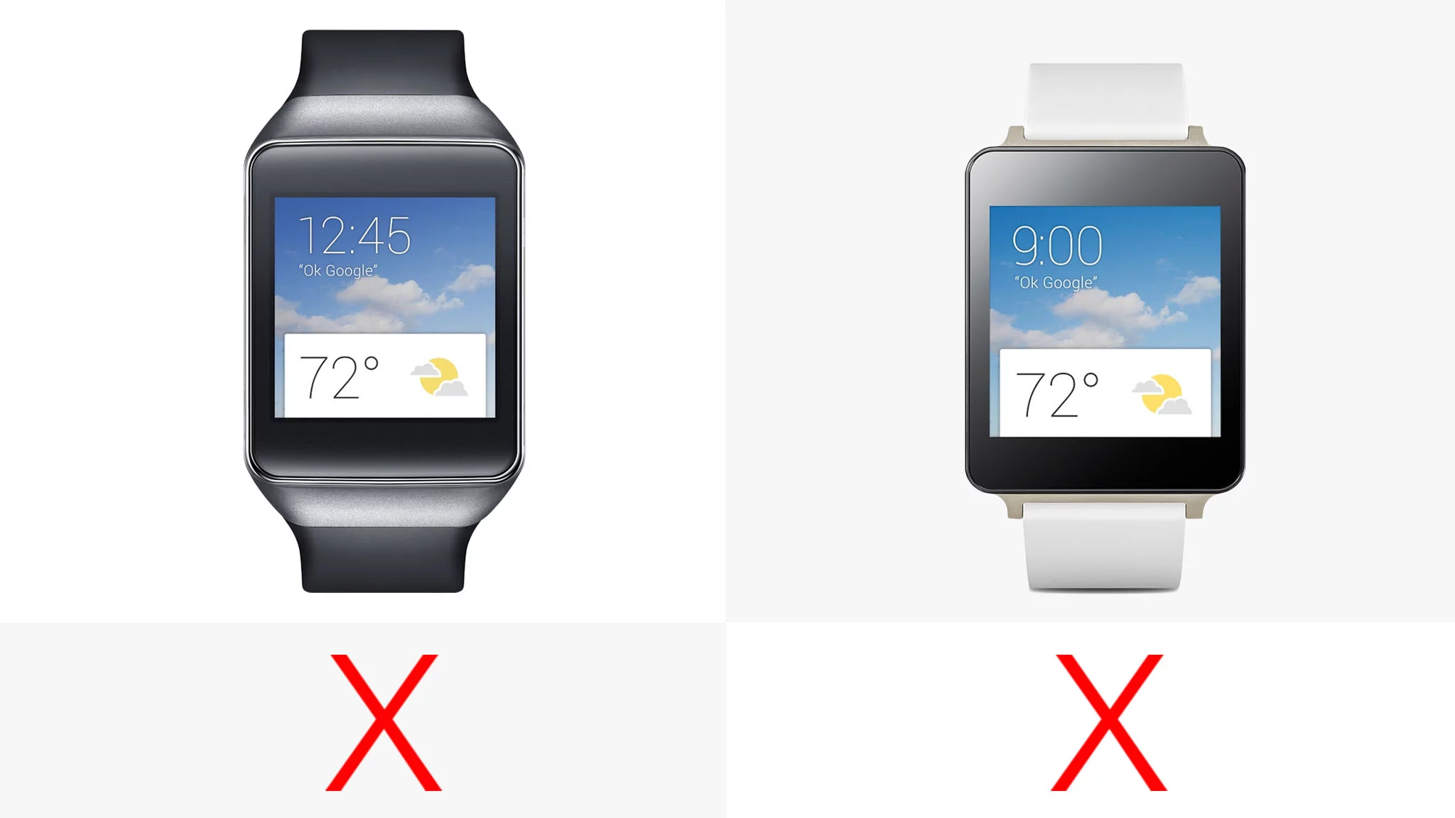 Neither watch is compatible with iPhones