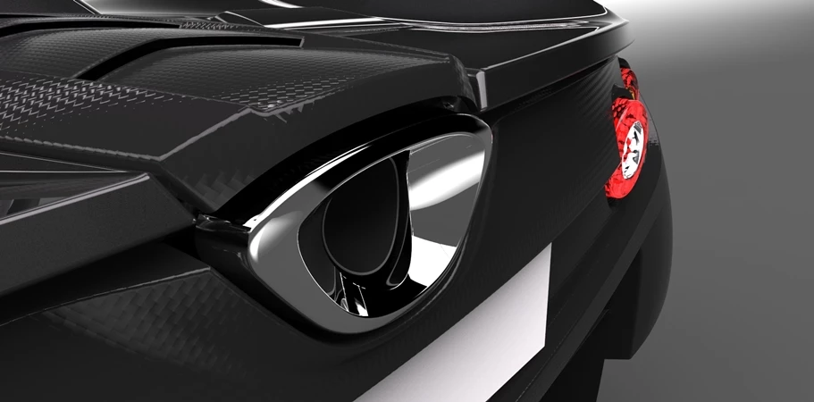 Exhaust styling of the RP1
